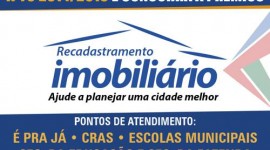 Prefeitura prorroga Recadastramento Imobiliário até 31 de dezembro