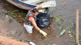 Parceiros promovem 2º ‘Dia D’ de Limpeza do Lago Azul
