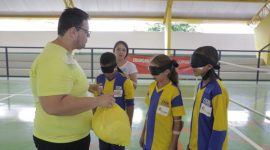 Alunos participam de torneio experimental para deficientes visuais em Araguaína