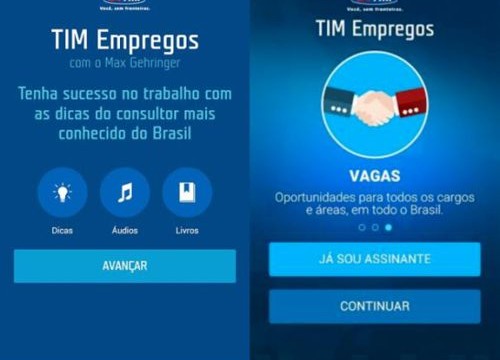 Novo aplicativo da TIM traz vagas de emprego e dicas de carreira