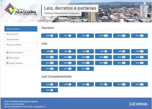 Prefeitura cria site com leis e decretos municipais e disponibiliza à população