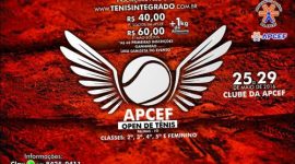 Estão abertas as inscrições para o 1º APCEF OPEN de TÊNIS