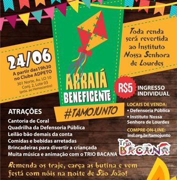 Instituto Nossa Senhora de Lourdes e ADPETO realizam terceira edição do “Arraiá Beneficente: #TamoJunto”