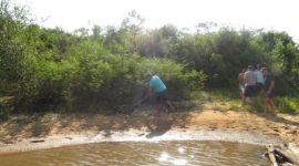 Alunos e professores da FACIT foram ao Rio Araguaia executar projeto de recuperação da mata ciliar