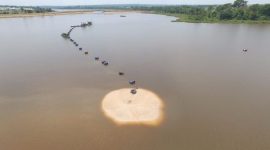 Ilha da Via Lago começa a ganhar forma