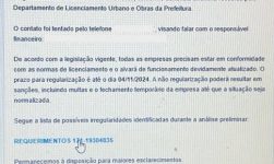 Prefeitura alerta para tentativas de golpes com falsas notificações do Departamento de Postura e Edificações de Araguaína