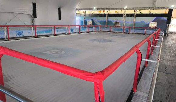 Pista de patinação de gelo e festival de churrasco são atrações de férias no Lago Center Shopping